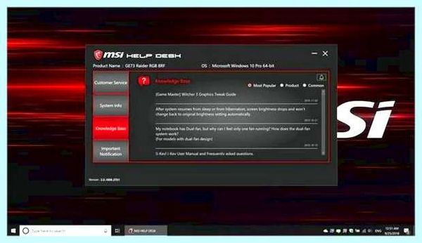 Msi help desk