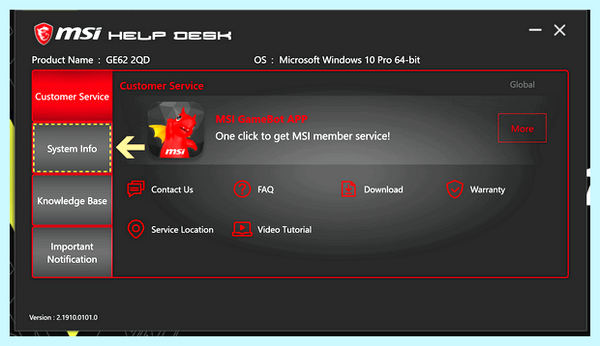 Msi help desk