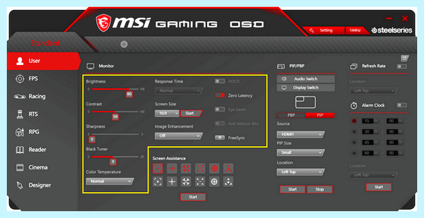 Msi программа для монитора