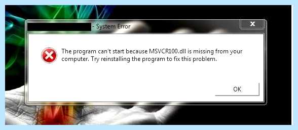 Msvcr100 dll как установить