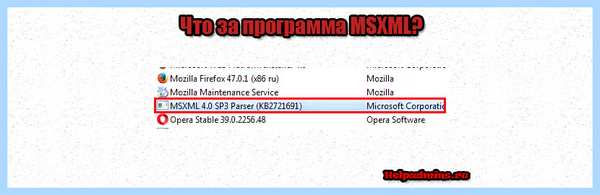 Msxml что за программа (msxml, программа, Microsoft Parser, автоматическом режиме, чего нужна) Msxml что за программа