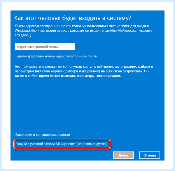 New user windows 10