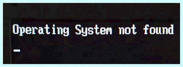 Operating system is missing