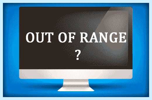 Out of range на мониторе при запуске