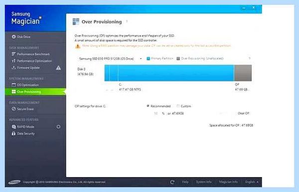 Over provisioning samsung (provisioning, samsung, Samsung Magician, жёстких дисков, Encrypted Drive, накопителей Samsung) Over provisioning samsung