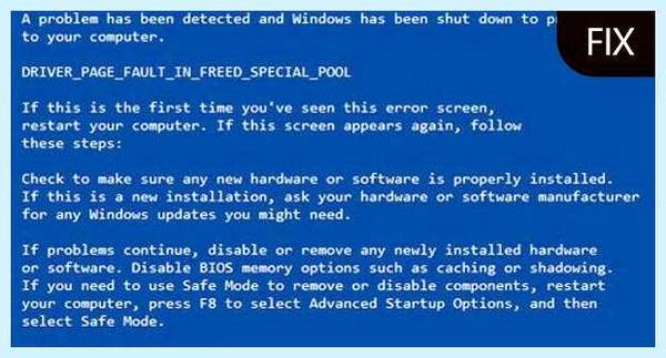 Page fault in freed special pool (page, fault, freed, special, pool) Page fault in freed special pool