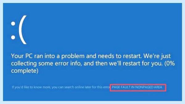 Page fault in nonpaged area nvlddmkm sys