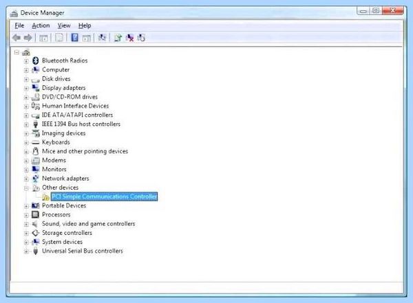 Pci controller simple communications