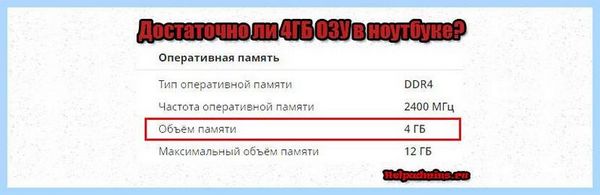 4 гб оперативной памяти это нормально