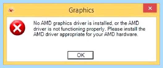 No amd driver is installed
