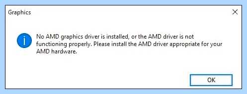 No amd driver is installed