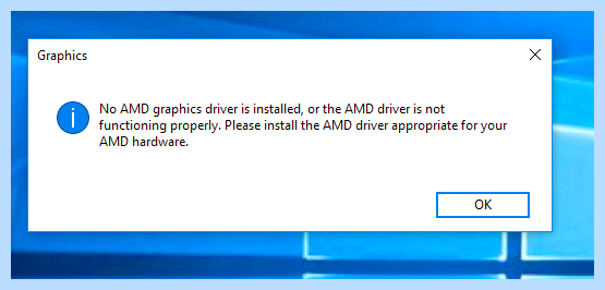 No amd driver is installed