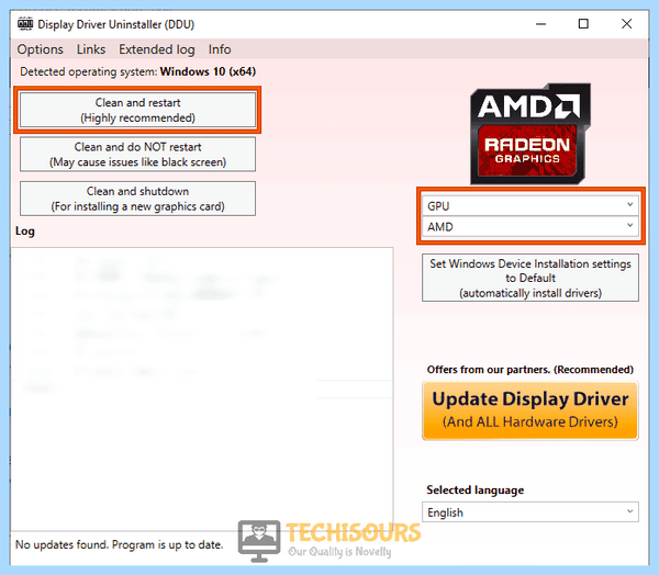 No amd graphics driver is installed