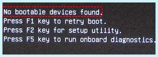 No boot device acer