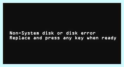 Non system disk or disk error