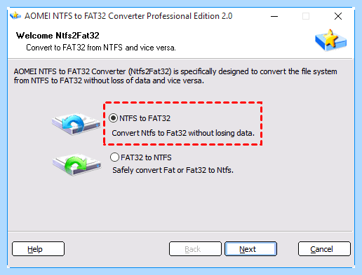 Ntfs to fat32