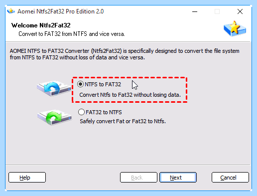 Ntfs to fat32