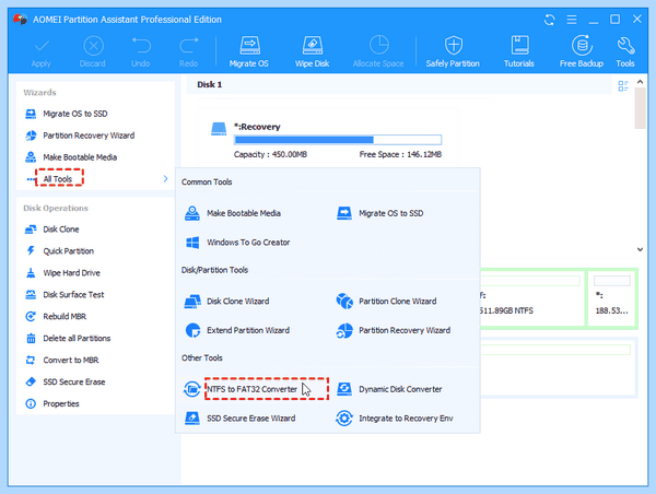 Ntfs to fat32