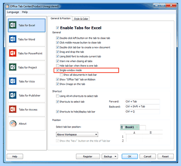 Office tab 10
