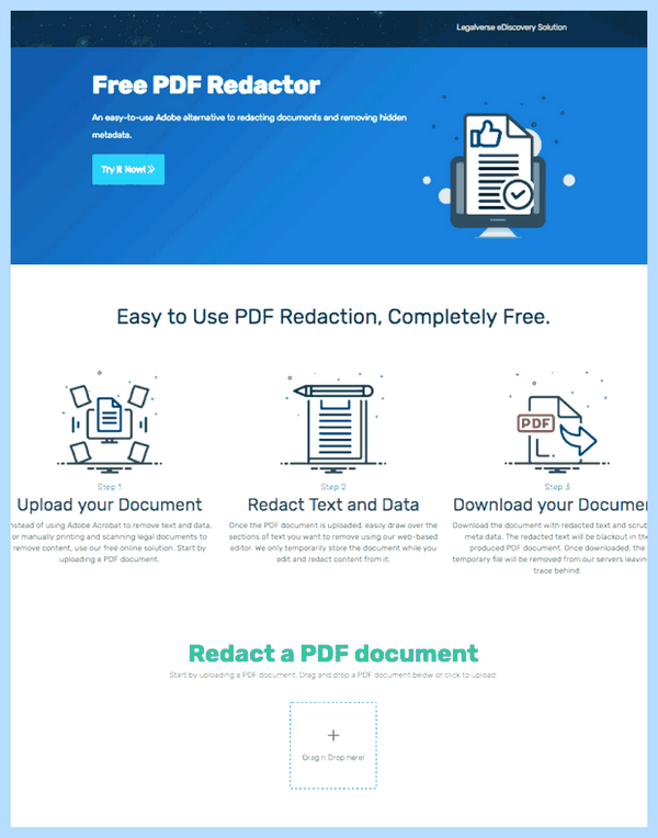 Pdf redactor online