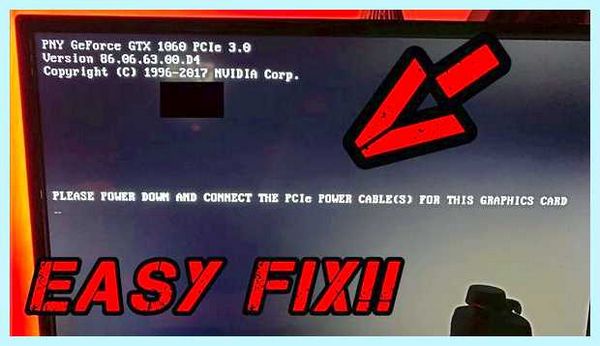 Please power down and connect the pcie