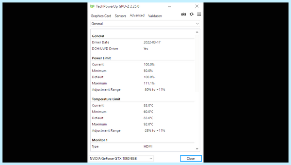 Power limit видеокарты