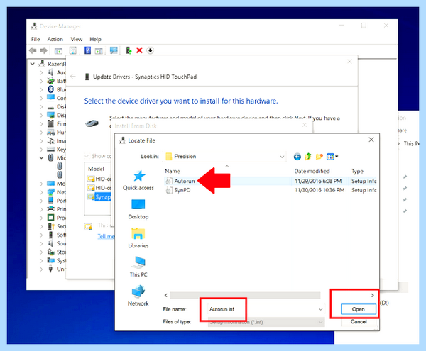Precision touchpad driver