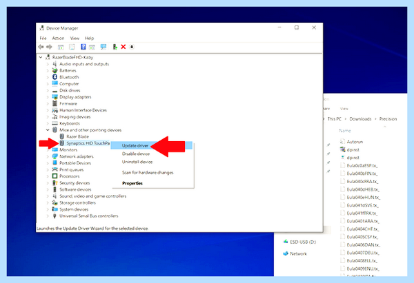 Precision touchpad driver