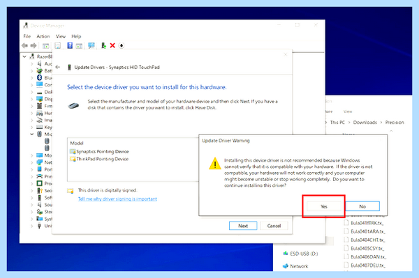 Precision touchpad driver