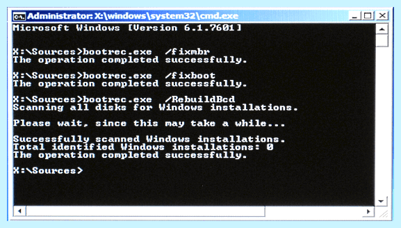 Press any key to reboot