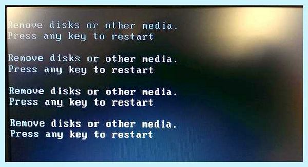 Press any key to reboot
