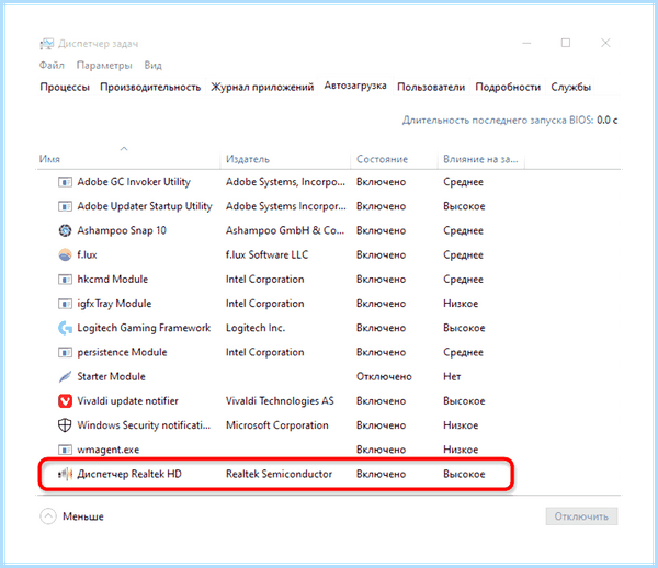 Realtek панель управления windows 10
