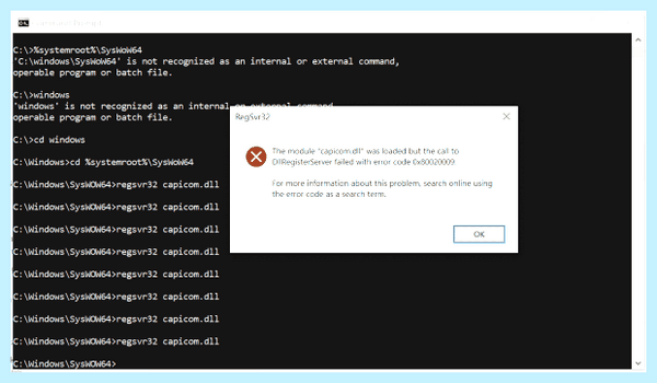 Regsvr32 регистрация dll для win 10