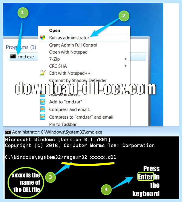 Regsvr32 скачать для windows 7