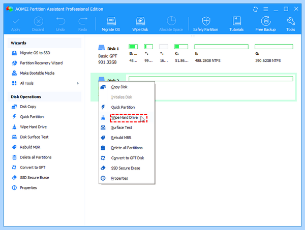 Replace hard disk