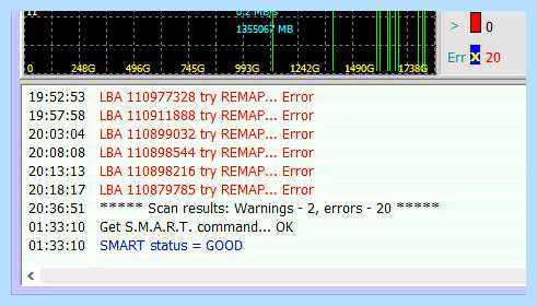 Replace the disk (replace, disk, жесткого диска, скорее всего, Status Backup) Replace the disk