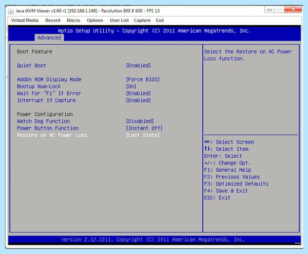Restore on ac power loss (restore, power, loss, Другие идентичные, включение компьютера) Restore on ac power loss