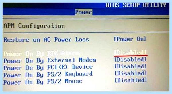 Restore on ac power