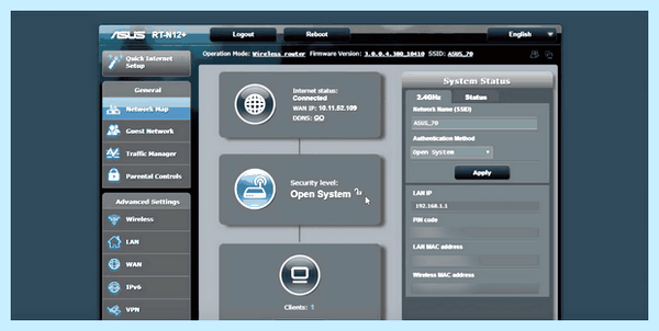 Router asus com main login asp