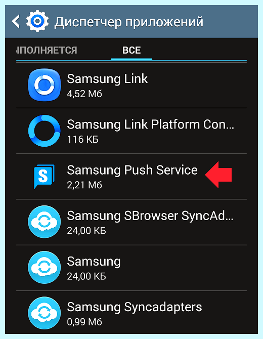 Samsung push service что такое