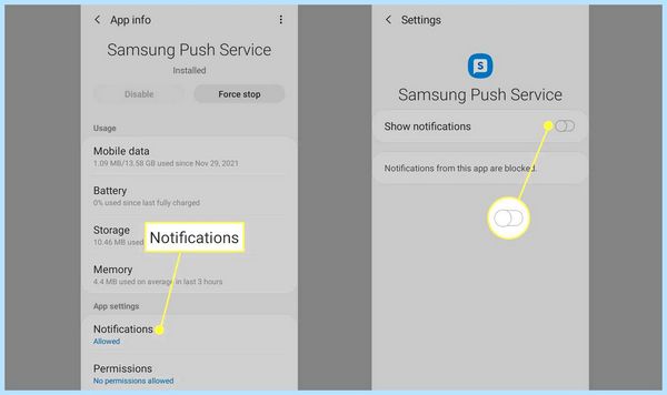 Samsung push service