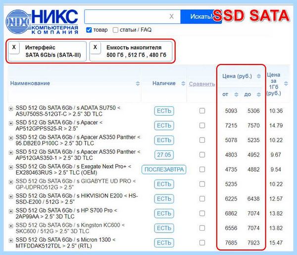 Sata для ssd