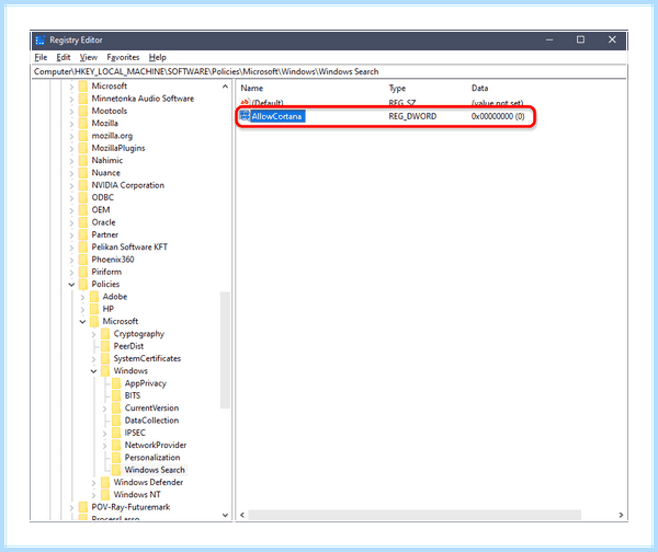 Search and cortana application как отключить (search, cortana, application, отключить, сенсорной панели) Search and cortana application как отключить