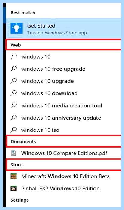 Search and cortana