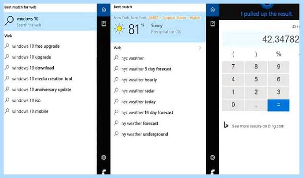 Search and cortana