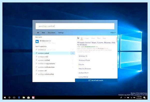 Search ui windows 10 что это