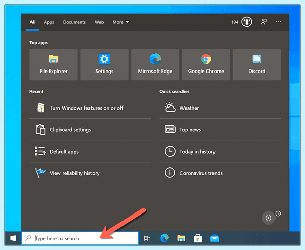 Search ui windows 10 что это