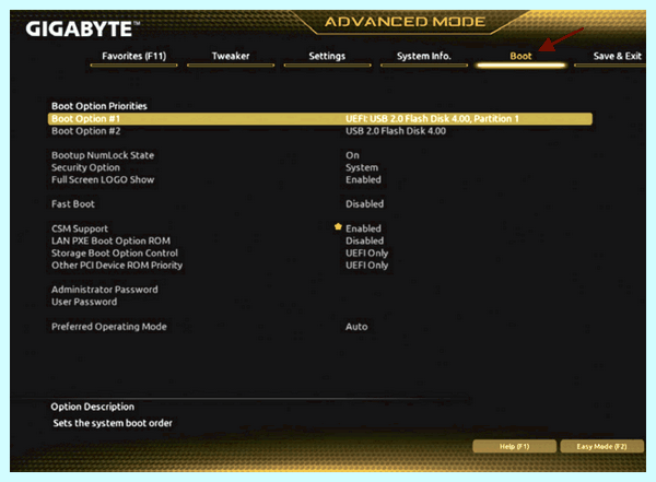 Secure boot enabled