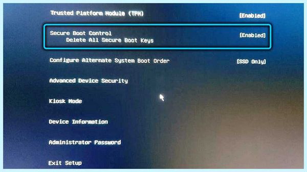Secure boot в биосе что это