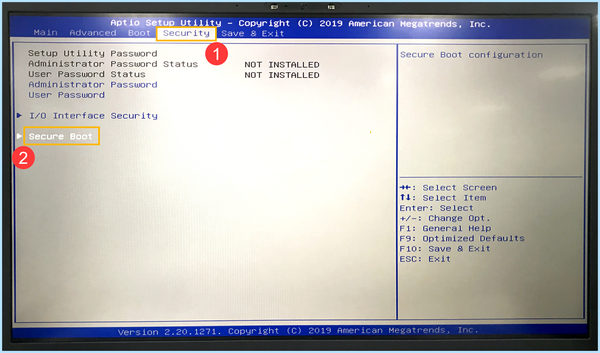 Secure boot violation